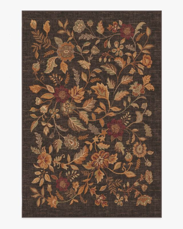 brown and red area rug