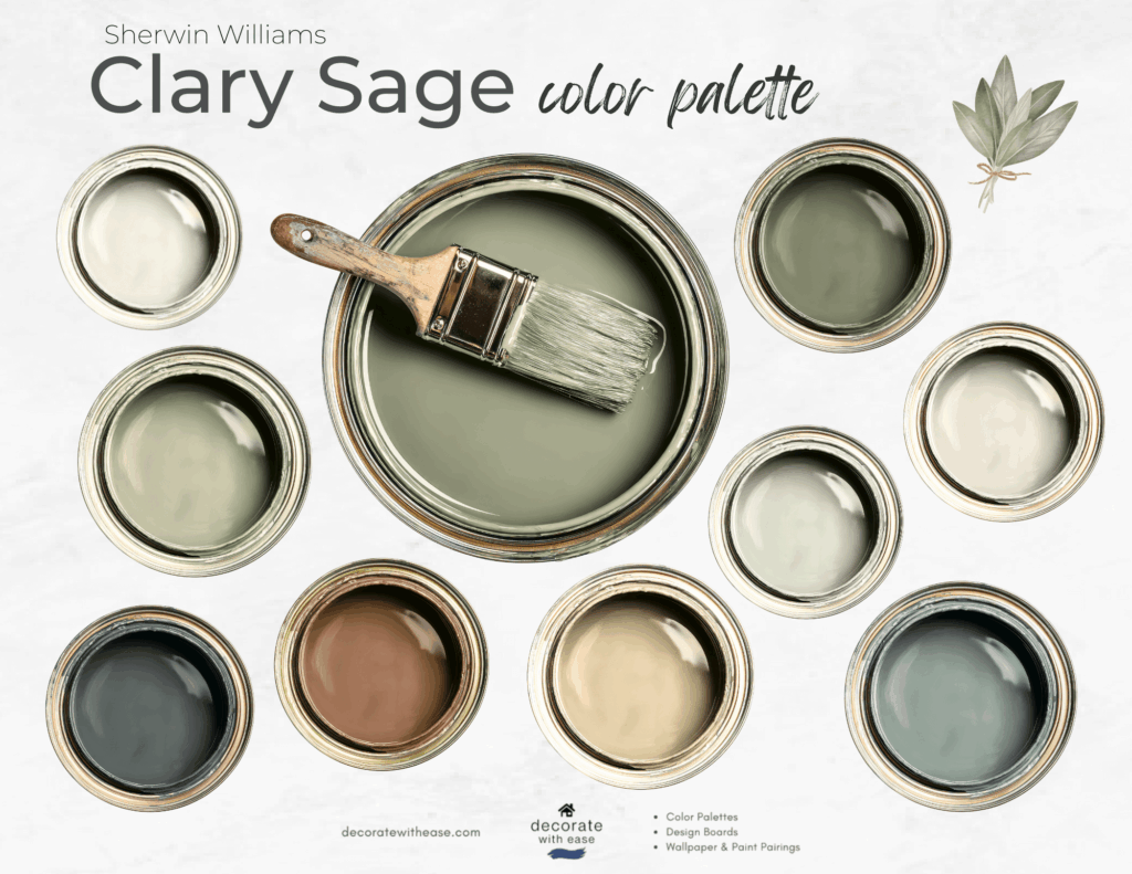 Sherwin Williams Clary Sage Paint Color Palette