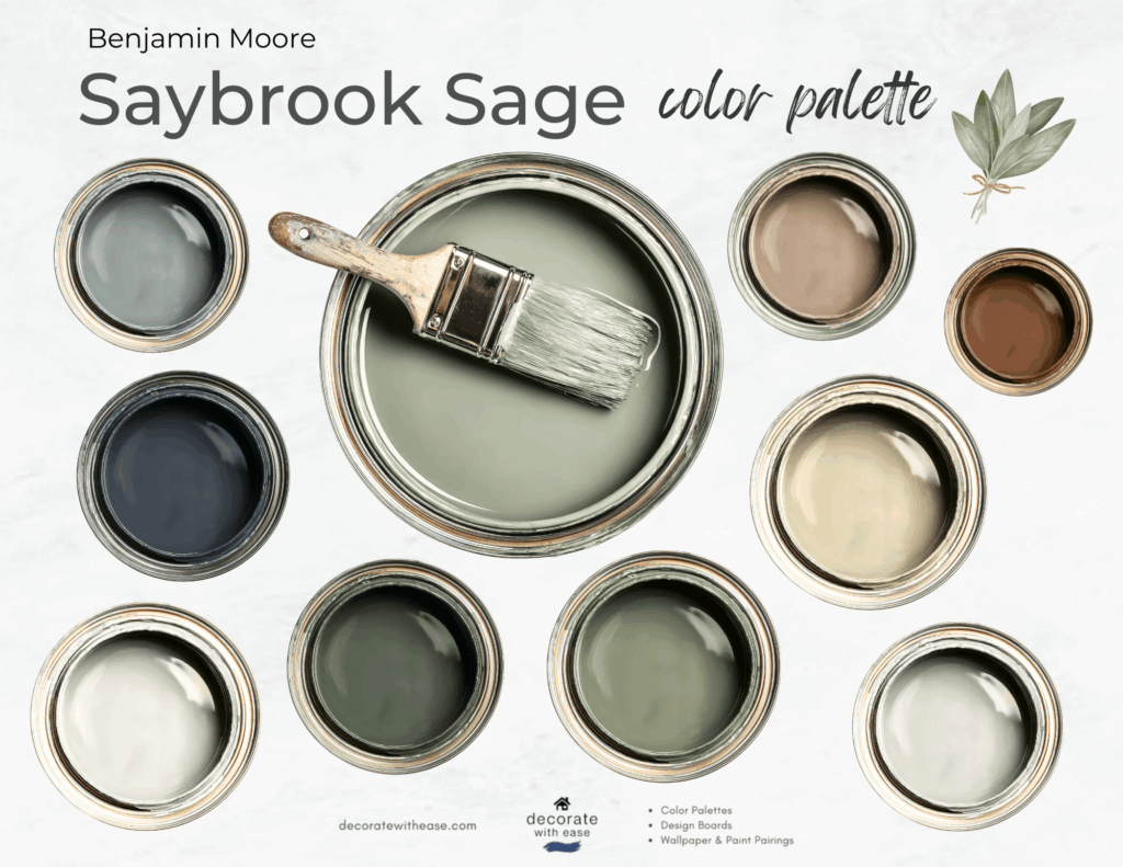 saybrook sage benjamin moore color palette