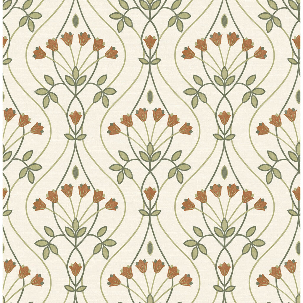 dard green tulip ogee wallpaper a street prints