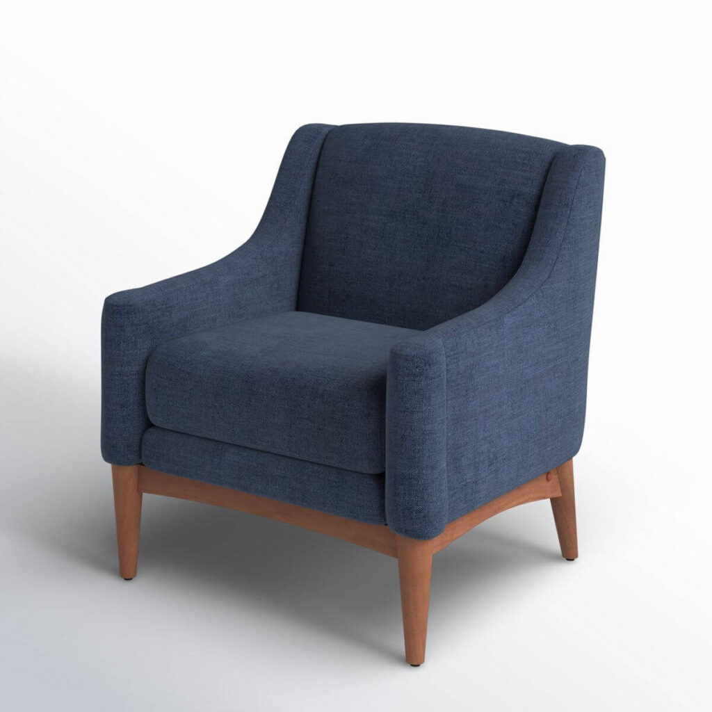dark blue accent chair