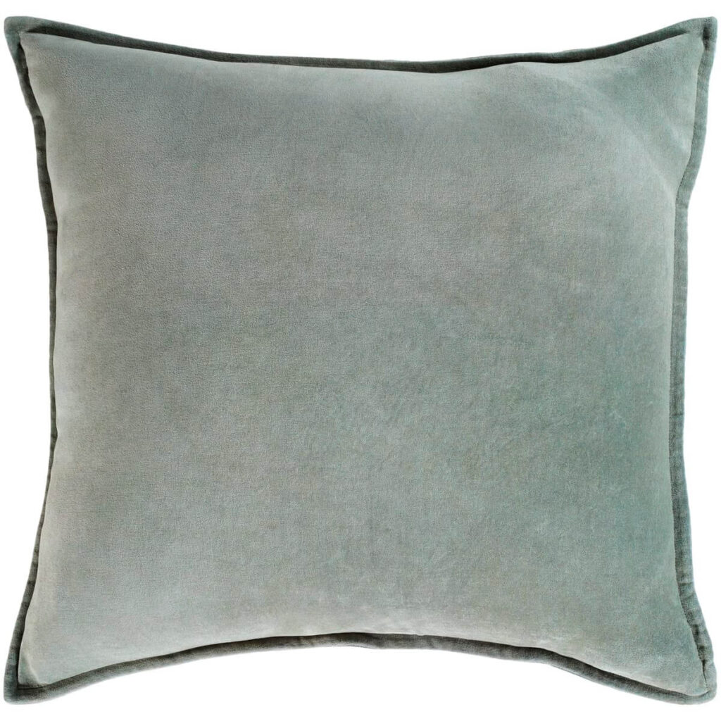 seafoam velvet pillow