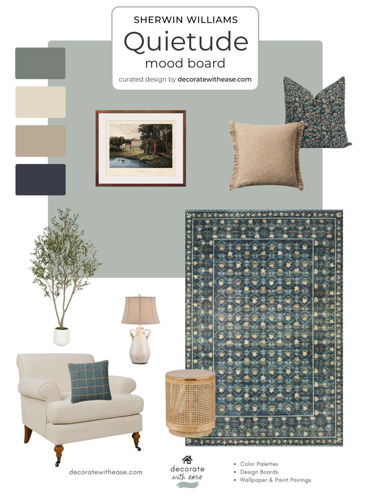 Sherwin Williams Quietude Mood Board